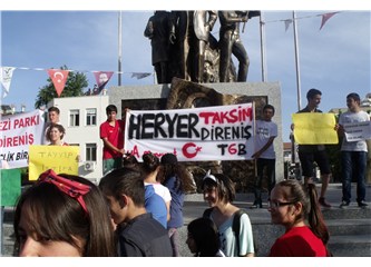Manavgat’tan Taksim direnişçilerine destek eylemi