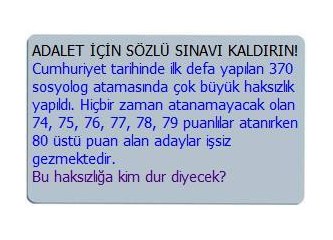 Sosyologlar adalet bekliyor!