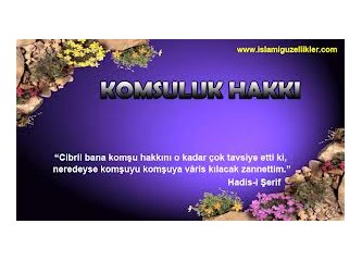Hocayla komşuluk hakkında sohbet...