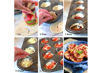 Muffin kabında mini pizza