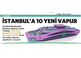 İstanbul'a 10 yeni vapur geliyormuş...