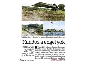 Türk mühendislerin ürettiği amfibi zırhlı : 'Kunduz'