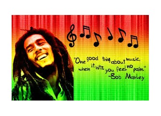 Reggae müziğinin ikonu Bob Marley'e saygı....