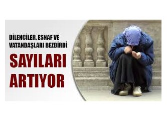 Dilencilerin çok olduğu bir cadde