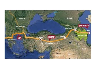 TANAP Projesi (Trans Anadolu Doğalgaz Boru Hattı) Türkiye'nin jeopolitik konumu güçlendirecektir