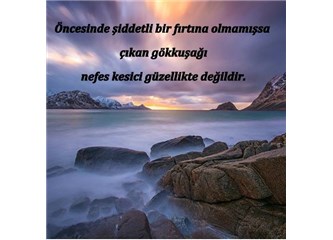 Fırtına sonrası Gökkuşağı keyfi