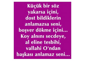 İsteme kimseden kardeşin de olsa!