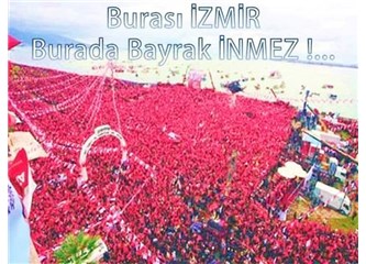 İzmir bayrak açtı ve haykırdı: " Terörü, bayraklarımızla boğarız!"
