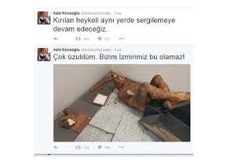 Müstehcen gördüğü heykeli kıran anlayış çağın gerisindedir.Orta Çağ düşüncesinden beslenmektedir.