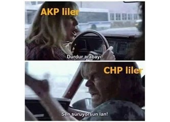Bir AKP’li ile bir CHP’li  birlikte seyahate çıkmışlar