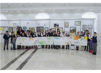 Nahçıvan Özerk Cumhuriyyeti'nde çocukların "Benim yaradıcılığım" resim sergisi açıldı