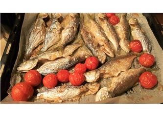 Fırında çinekop balığı