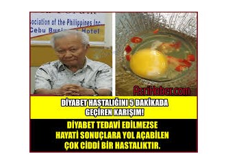 Diyabeti 5 dakikada tedavi eden karışım
