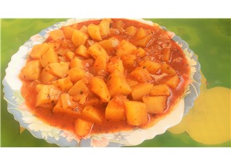 Zeytinyağlı patates yemeği