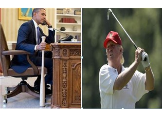 Obama'da "Beyzbol Sopası Trump'da "Golf Sopası". Herkesin Elindeki...